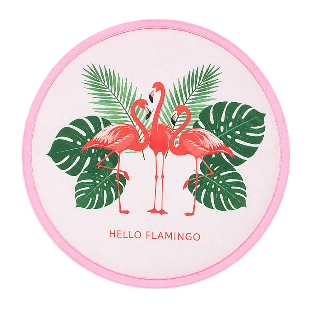 Flamingo desenli yelpaze